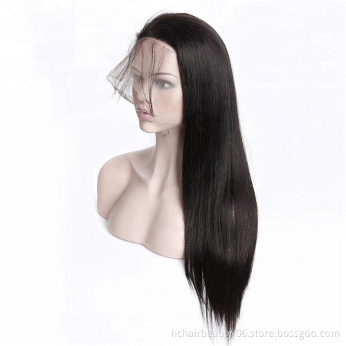 Cheap Price  HD Transparent Frontal Lace human hair Wigs for black woman 360 Lace Front Brazilian Natural Hair Wig